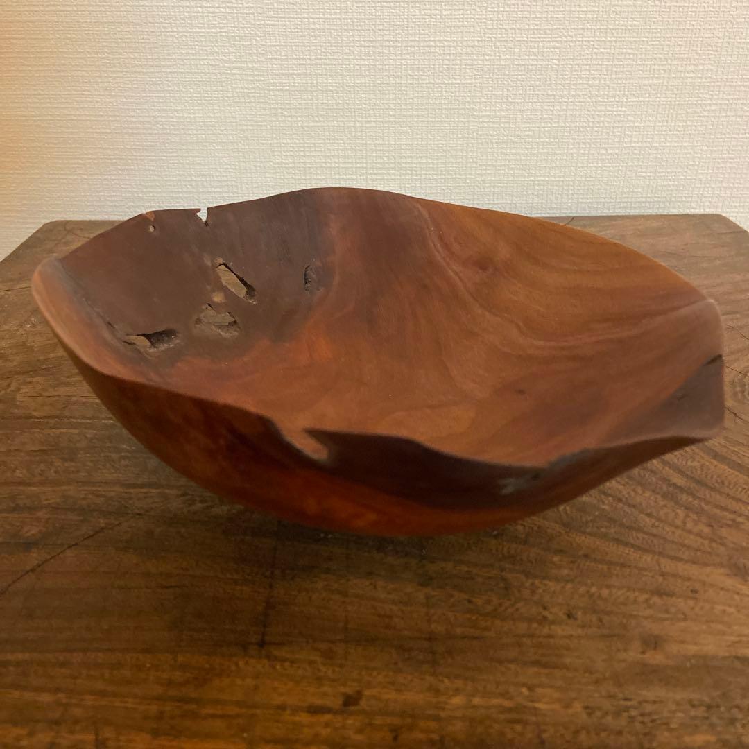 雨晴 個展購入｜木工作家 藤本健 アカギ ウッドボウル｜一点物・希少作